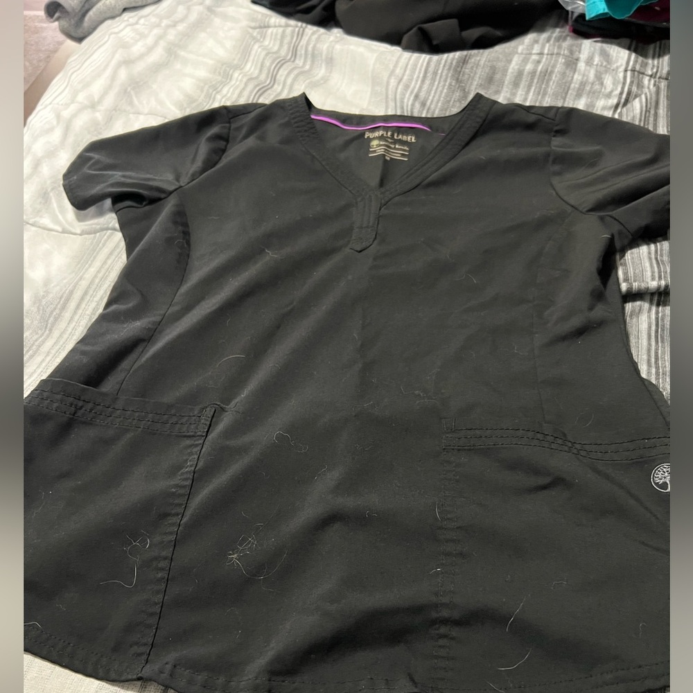Black scrub top
